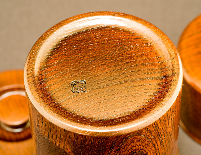 茶筒玉縁(中)/漆塗り