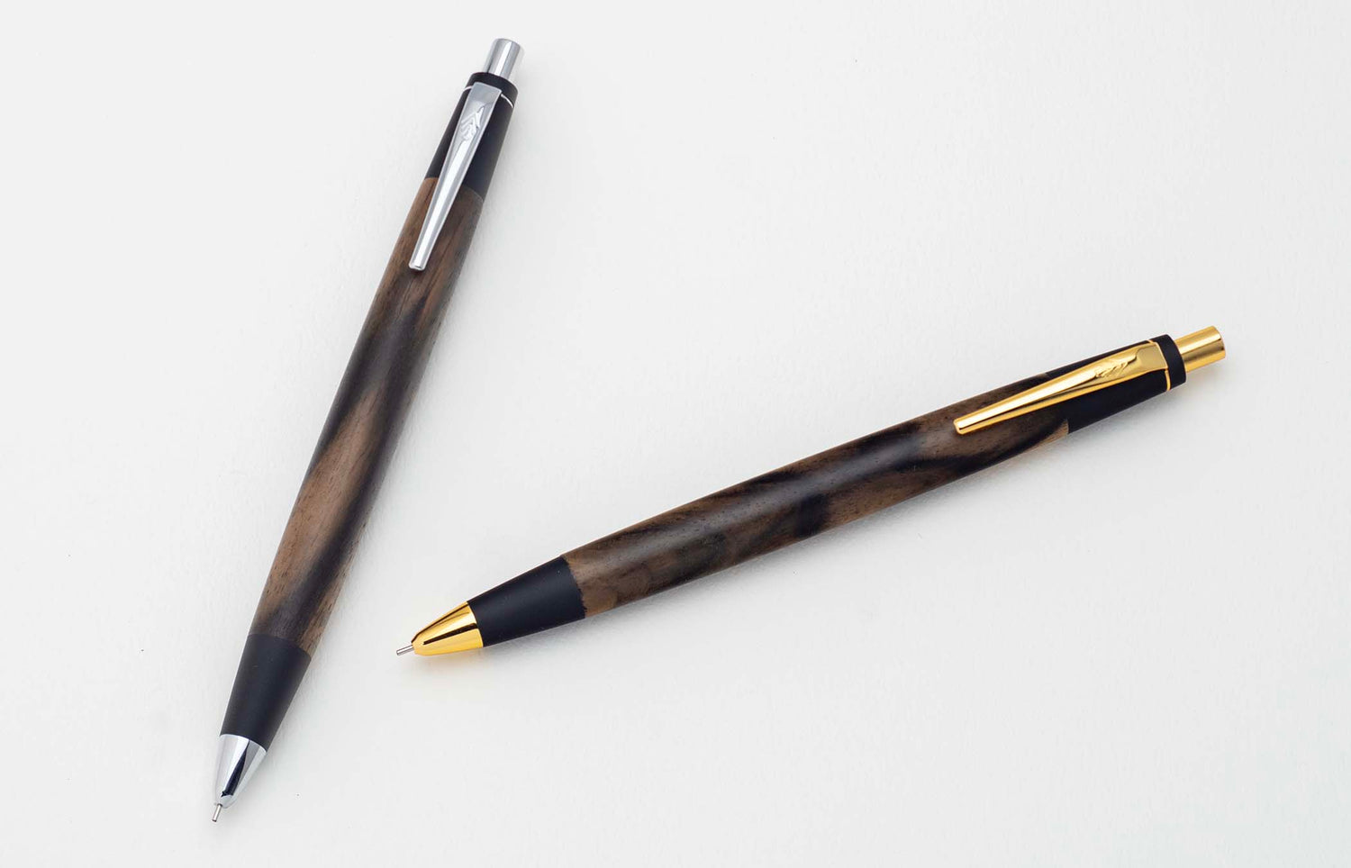 【新品】野原工芸　神代タモ　新型シャーペン0.5mm　ゴールド金具　人気樹種他の木軸ペンはこちら←