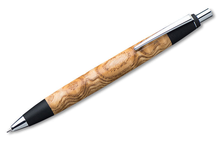 野原工芸　タモ波杢　シャープペンシル　ゴールド　新型SANZOクリップ元はスタンダードボールペンです